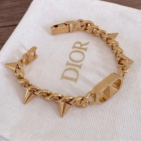 DIOR 30 Montaigne Studded Chain Bracelet - Picture 5 of 7